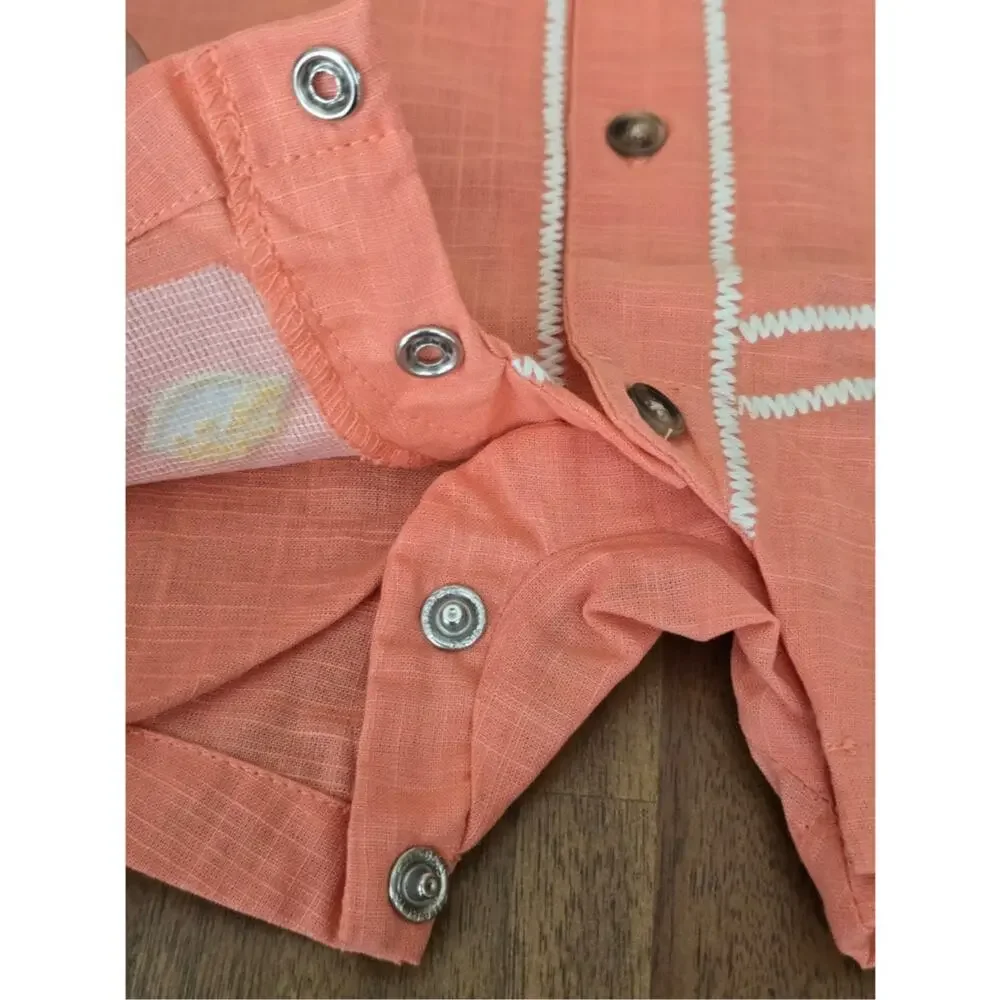 Winnie The Pooh Baby Boy Linen Romper 18 Months NWT Orange